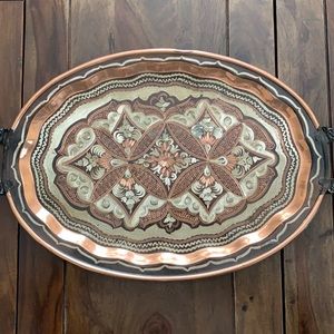 Etched copper tray